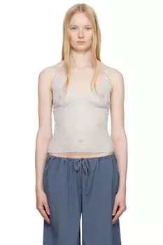 SSENSE Exclusive Blue Spring Intimates Треугольная майка SKIMS
