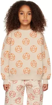 SSENSE Exclusive Kids Beige Star Sweater Jellymallow
