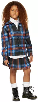 SSENSE Exclusive Kids Black Tartan Jacket Charles Jeffrey Loverboy