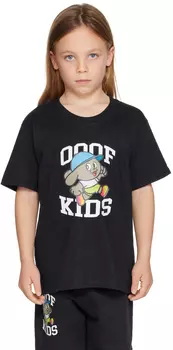 SSENSE Exclusive Kids Черная футболка с принтом OOOF