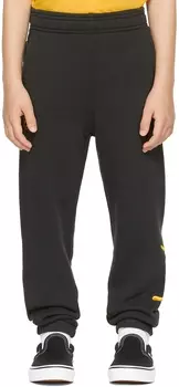 SSENSE Exclusive Kids Черные раскрашенные штаны для отдыха с талисманом drew house