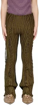 SSENSE Exclusive Kids Green & Black Split And Tear Lounge Брюки Isa Boulder