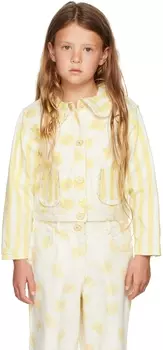 SSENSE Exclusive Kids Off-White Джинсовая куртка Ebi HELMSTEDT