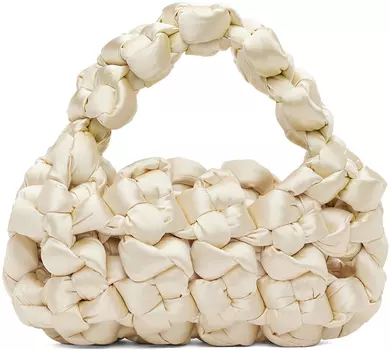 SSENSE Эксклюзивная белая сумка через плечо с взорванным узлом KARA