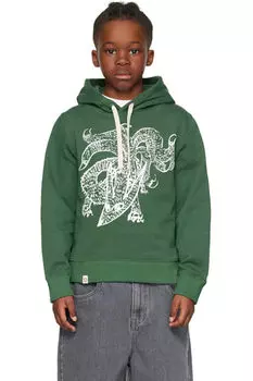 SSENSE Эксклюзивная детская зеленая толстовка с капюшоном Lost Boys Charles Jeffrey LOVERBOY