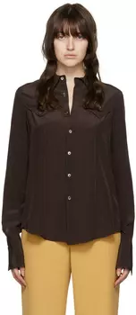 SSENSE Эксклюзивная коричневая рубашка Odette Maiden Name