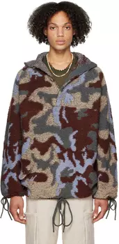SSENSE Эксклюзивная коричнево-синяя водолазка с камуфляжным принтом Towel Isa Boulder