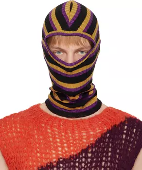 SSENSE Эксклюзивная многоцветная балаклава в полоску Anna Sui