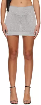 SSENSE Эксклюзивная серебряная мини-юбка Heavy Metal THIRD FORM