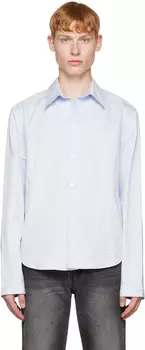 SSENSE Эксклюзивная синяя рубашка с вышивкой TheOpen Product