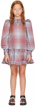 SSENSE Эксклюзивное детское сине-красное платье Charles Jeffrey Loverboy