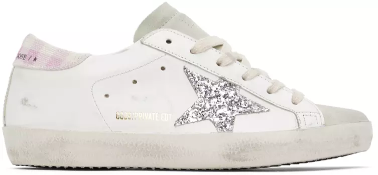 SSENSE Эксклюзивные бело-серые кроссовки Super-Star Golden Goose