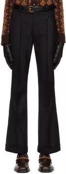 SSENSE Эксклюзивные черные брюки с манжетами в стиле 70-х Ernest W. Baker