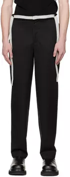 SSENSE Эксклюзивные черные брюки строгого кроя Steven Passaro