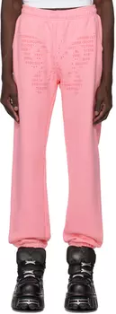 SSENSE Эксклюзивные розовые брюки Butterfly Lounge Praying