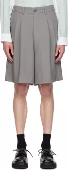 SSENSE Эксклюзивные серые шорты со складками INSATIABLE HIGH