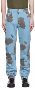 SSENSE Эксклюзивные синие джинсы прямого кроя Coperni