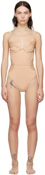 SSENSE Эксклюзивный бежевый комбинезон Nensi Dojaka