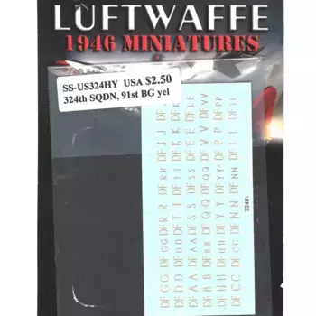 США, 324-я эскадрилья, 91-я BG, желтая — буквы на фюзеляже, Decals - Blue Sky