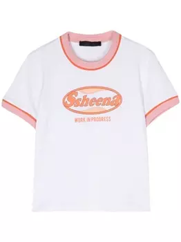 Ssheena футболка с логотипом, белый