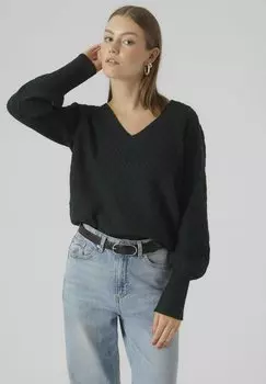 Сшить трикотаж Vero Moda VMSTINNA LS STITCH GA EXC, цвет scarab