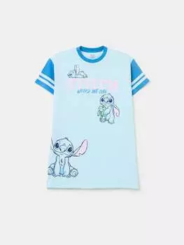 Сшитая ночная рубашка из натурального хлопка Ovs, цвет light blue