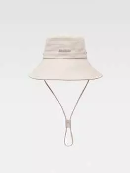 Сшитая шляпа-ведро JACQUEMUS The de-Nmes denim bucket hat, белый