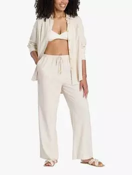 Сшитые на заказ брюки из льняной смеси South Beach, цвет Natural Beige