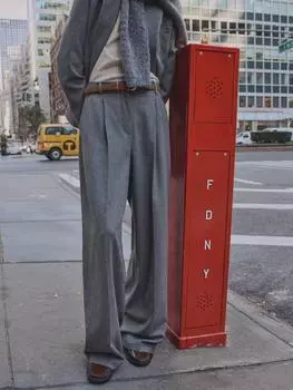 Сшитые на заказ брюки из норвежской смеси шерсти Mango, серый