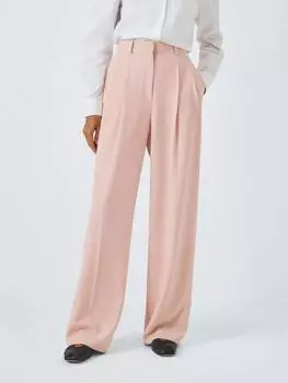 Сшитые на заказ брюки в двойную складку Theory, светло-розовый