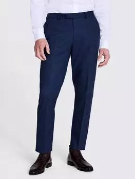 Сшитые на заказ фланелевые брюки от костюма Moss, синий