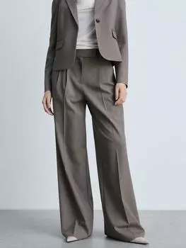 Сшитые на заказ от helena широкие брюки Mango, коричневый