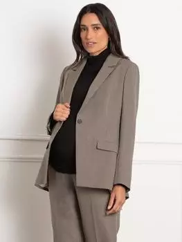 Сшитый на заказ блейзер для беременных в собачью клетку Seraphine, цвет Grey/Multi