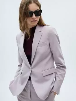 Сшитый на заказ блейзер для бореалов Mango, фиолетовый