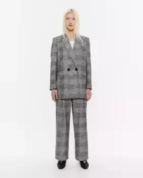 Сшитый на заказ женский жакет с клетчатым принтом Bimba y Lola, черный