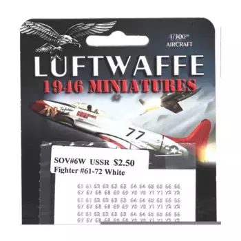 СССР — цифры истребителя №61-72, белые., Decals - Blue Sky