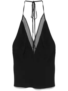 St. Agni шелковый топ, черный