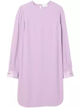 St. John креповое платье мини, фиолетовый