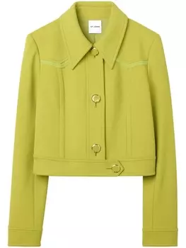 St. John пиджак строгого кроя, зеленый