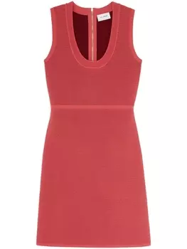 St. John трикотажное платье мини с U-образным вырезом, розовый
