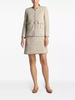 St. John твидовый жакет с люрексом, желтый