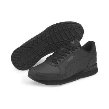 ST Runner v3 Кожаные кроссовки Молодежные PUMA Черные