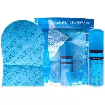 St.Tropez Fake Tan Self Tan Express 1-часовой стартовый набор для загара Веганский косметический подарок для нее с муссом для загара в дорожном размере и аппликатором для загара