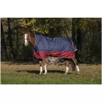 Стабильный ковер Highneck 1200D TYREX темно-синий/бордовый EQUITHÈME, темно-синий / бордо