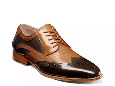 Stacy Adams Ivingale Wingtip Oxford, бежевый/коричневый
