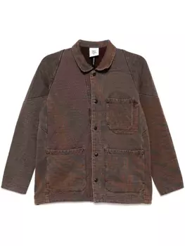 Stain Shade куртка-рубашка на пуговицах, коричневый