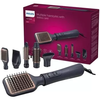 Стайлер для волос Airstyler Serie 5000 с 5 насадками для укладки, модель Bha530/00, Philips