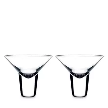 Стакан для коктейля Мартини телесного цвета Gravity, набор из 2 шт Nude Glass, белый