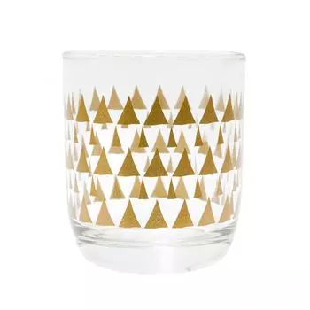 Стакан для питья Треугольники 7,8 х 8,8 см стекло прозрачное/бронза Sonstige