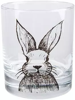 Стакан для воды Clayre & Eef 300 мл прозрачный стеклянный кролик Clayre&Eef